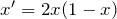 Rendered by QuickLaTeX.com x'=2x(1-x)