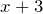 Rendered by QuickLaTeX.com x + 3