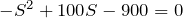 Rendered by QuickLaTeX.com -S^2+100S-900 = 0