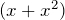 Rendered by QuickLaTeX.com (x+x^2)