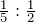 Rendered by QuickLaTeX.com \frac{1}{5}:\frac{1}{2}