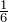 Rendered by QuickLaTeX.com \frac{1}{6}